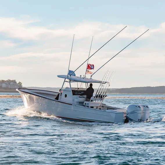 Malbar is Down Cape's 30' center console vessel with a small cabin.